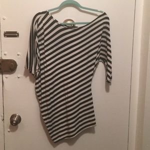 Off the shoulder striped top